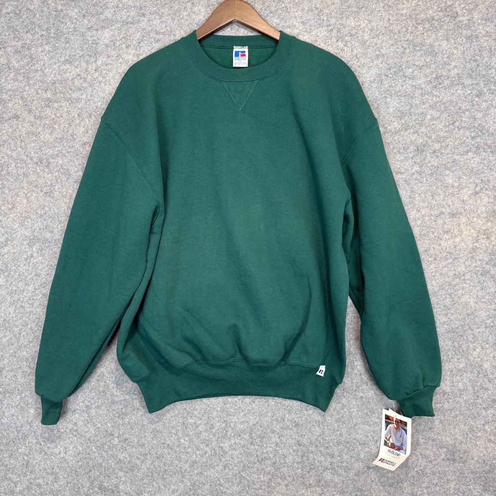 Vintage Russell Athletic Sweatshirt Mens XL V Stitch Deadstock Fleece 90s USA